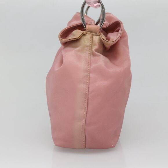 DIOR Maris Pearl Hand Bag Nylon Pink - Picture 5 of 12
